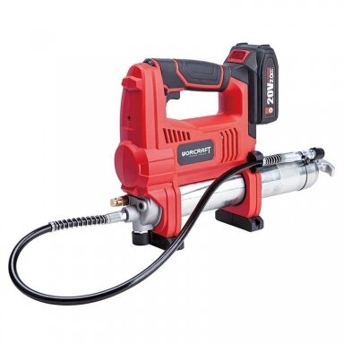 Akumuliatorinis tepimo presas su 4.0Ah baterija 20V WORCRAFT CGG-S20Li Akumuliatorinis tepimo presas su 4.0Ah baterija 20V WORCRAFT CGG-S20Li