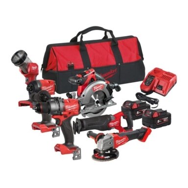 Akumuliatorinių įrankių rinkinys MILWAUKEE M18 FPP6E3-502B Akumuliatorinių įrankių rinkinys MILWAUKEE M18 FPP6E3-502B