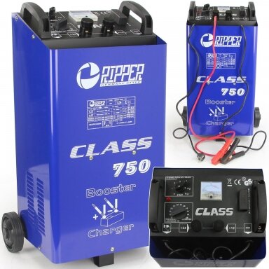 Akumuliatorių įkroviklis su paledimo funkcija CLASS 750 LCD Marpol M82514R