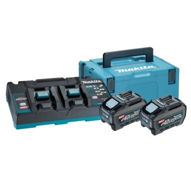 Akumuliatorių ir įkroviklio komplektas MAKITA 40V MAX XGT 2x5,0Ah Akumuliatorių ir įkroviklio komplektas MAKITA 40V MAX XGT 2x5,0Ah