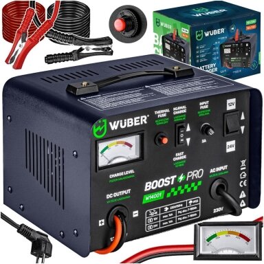 Akumuliatorių kroviklis 16A 12V/24V WUBER