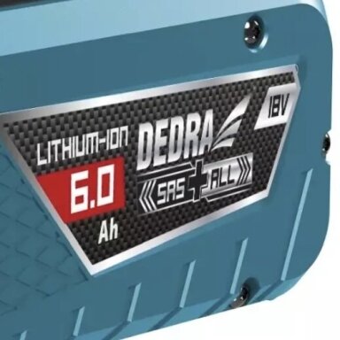 Akumuliatorius DEDRA SAS+ALL 18V 6,0Ah LI-ion Akumuliatorius DEDRA SAS+ALL 18V 6,0Ah LI-ion