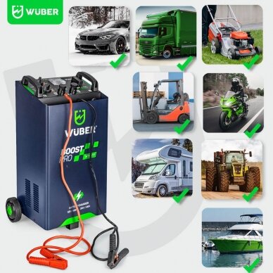 Akumuliatoriaus įkroviklis 63A su paleidimo funkcija START 700A, 12/24V WUBER 4 Akumuliatoriaus įkroviklis 63A su paleidimo funkcija START 700A, 12/24V WUBER 4