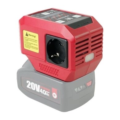 Akumuliatoriaus inverteris 220V+USB 20V LI-ION 2