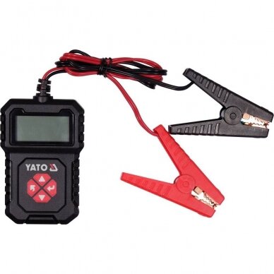 Akumuliatoriaus testeris skaitmeninis 12V YATO YT-83114 Akumuliatoriaus testeris skaitmeninis 12V YATO YT-83114