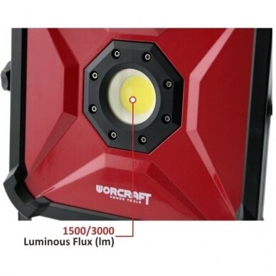 Akumuliatorinė darbo lempa COB(30W) 20V LI-ION 10 Akumuliatorinė darbo lempa COB(30W) 20V LI-ION 10