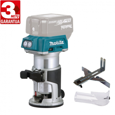 Akumuliatorinė freza Makita DRT50Z, 6/8 m + Šoninis ribotuvas Akumuliatorinė freza Makita DRT50Z, 6/8 m + Šoninis ribotuvas