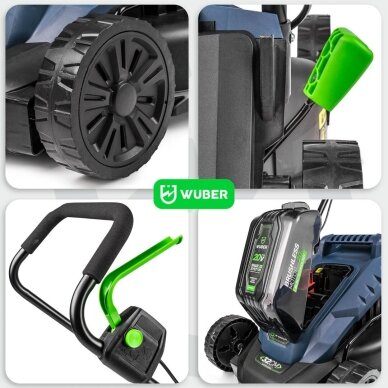 Akumuliatorinė vejapjovė 32cm 6.0Ah 20V bešepetėlinė Wuber W04801 20V 3 Akumuliatorinė vejapjovė 32cm 6.0Ah 20V bešepetėlinė Wuber W04801 20V 3