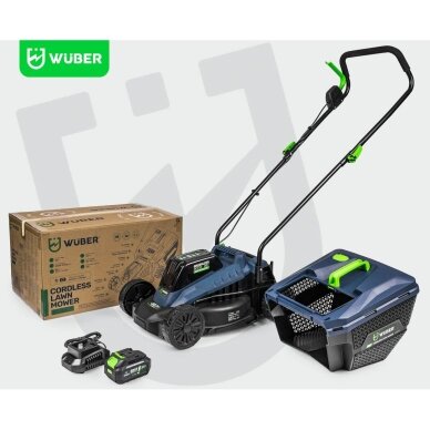 Akumuliatorinė vejapjovė 32cm 6.0Ah 20V bešepetėlinė Wuber W04801 20V 1 Akumuliatorinė vejapjovė 32cm 6.0Ah 20V bešepetėlinė Wuber W04801 20V 1