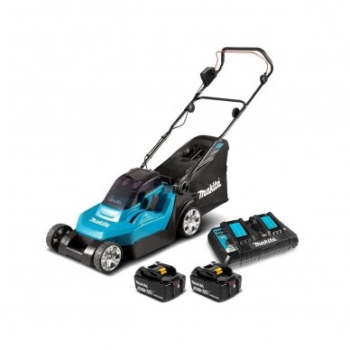 Akumuliatorinė vejapjovė Makita DLM382CT2 36V 2x5,0Ah Akumuliatorinė vejapjovė Makita DLM382CT2 36V 2x5,0Ah