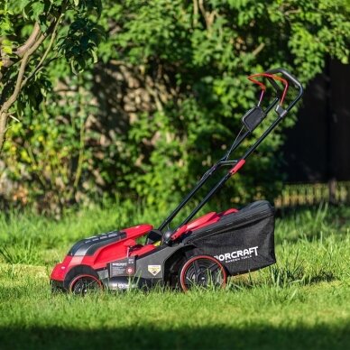 Akumuliatorinė žoliapjovė Worcraft CLMS40LiBL – 40V, 430 mm, bešepetėlis variklis 12