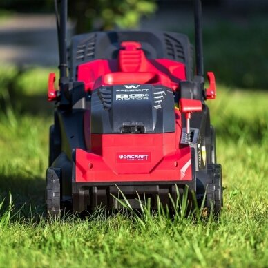 Akumuliatorinė žoliapjovė Worcraft CLMS40LiBL – 40V, 430 mm, bešepetėlis variklis 13 Akumuliatorinė žoliapjovė Worcraft CLMS40LiBL – 40V, 430 mm, bešepetėlis variklis 13