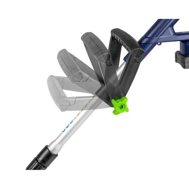 Akumuliatorinis trimeris Wuber W04003 – 20V 2.0Ah Share+System su 3 galvutėmis 4 Akumuliatorinis trimeris Wuber W04003 – 20V 2.0Ah Share+System su 3 galvutėmis 4