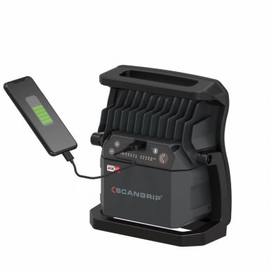 Akumuliatorinio prožektoriaus NOVA4, IP65, 4000 lm, korpusas CAS, Scangrip 3 Akumuliatorinio prožektoriaus NOVA4, IP65, 4000 lm, korpusas CAS, Scangrip 3
