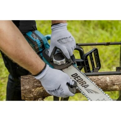 Akumuliatorinis bešepetėlinis grandininis pjūklas 2x18V 45cm DEDRA 9