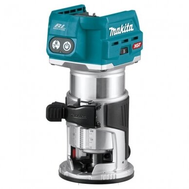 Akumuliatorinis frezeris 6/8mm Makita RT001GZ04 su priedais XGT® 40V 1 Akumuliatorinis frezeris 6/8mm Makita RT001GZ04 su priedais XGT® 40V 1