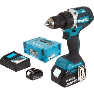 Akumuliatorinis gręžtuvas 18 V, 2x 5,0 Ah Li-ion Makita DDF484RTJ Akumuliatorinis gręžtuvas 18 V, 2x 5,0 Ah Li-ion Makita DDF484RTJ