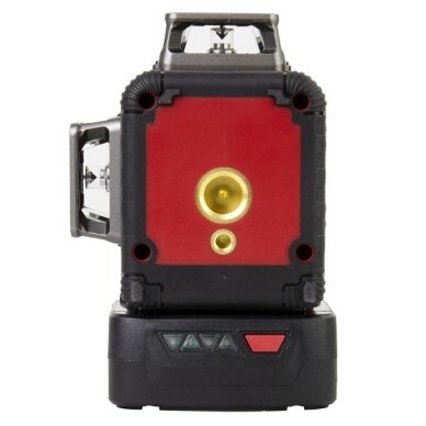 Akumuliatorinis lazerinis kryžminis nivelyras 3x3D rinkinys (žalias lazeris) 20V 2.0Ah LI-ION (XCUBE dėžė) 4