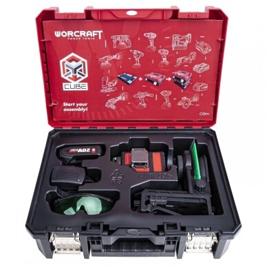 Akumuliatorinis lazerinis kryžminis nivelyras 3x3D rinkinys (žalias lazeris) 20V 2.0Ah LI-ION (XCUBE dėžė) 2 Akumuliatorinis lazerinis kryžminis nivelyras 3x3D rinkinys (žalias lazeris) 20V 2.0Ah LI-ION (XCUBE dėžė) 2