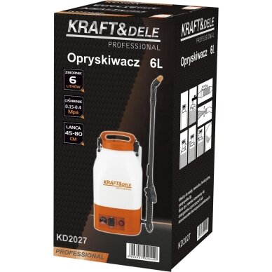 Akumuliatorinis purkštuvas 6L KD2027 8 Akumuliatorinis purkštuvas 6L KD2027 8