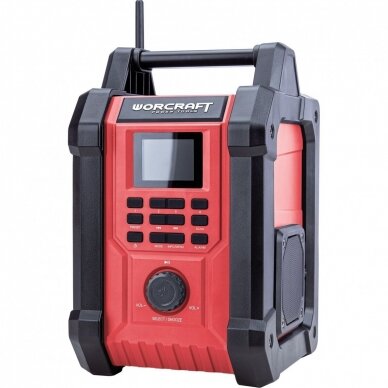 Akumuliatorinis radijas su BT 20V Li-ion WORCRAFT 1 Akumuliatorinis radijas su BT 20V Li-ion WORCRAFT 1