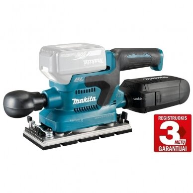 Akumuliatorinis vibracinis šlifuoklis Makita DBO380Z, 18V (Beakumuliatorių ir kroviklio) Akumuliatorinis vibracinis šlifuoklis Makita DBO380Z, 18V (Beakumuliatorių ir kroviklio)
