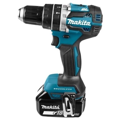 Akumuliatorinis smūginis gręžtuvas 18 V, 2x 5,0 Ah Li-ion Makita DHP484RTJ 1 Akumuliatorinis smūginis gręžtuvas 18 V, 2x 5,0 Ah Li-ion Makita DHP484RTJ 1