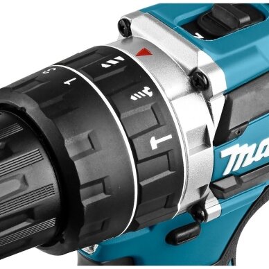 Akumuliatorinis smūginis gręžtuvas 18 V, 2x 5,0 Ah Li-ion Makita DHP484RTJ 3 Akumuliatorinis smūginis gręžtuvas 18 V, 2x 5,0 Ah Li-ion Makita DHP484RTJ 3