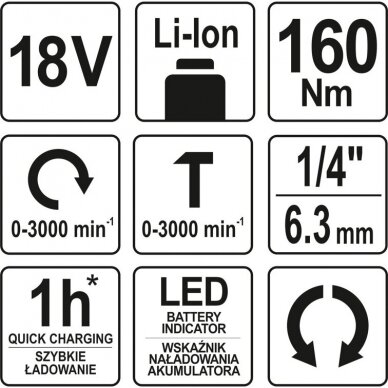 Akumuliatorinis smūginis suktukas 18V 5 Akumuliatorinis smūginis suktukas 18V 5