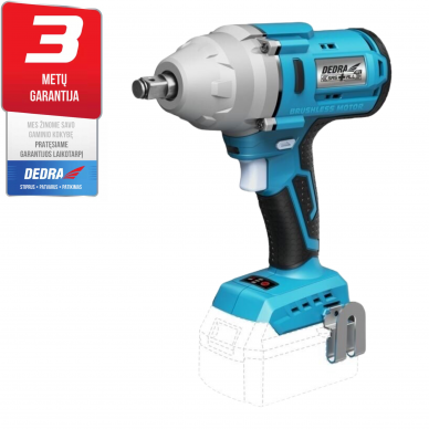 Akumuliatorinis smūginis veržliasukis 18V, 600Nm, 1/2" DEDRA SAS+ALL Akumuliatorinis smūginis veržliasukis 18V, 600Nm, 1/2" DEDRA SAS+ALL