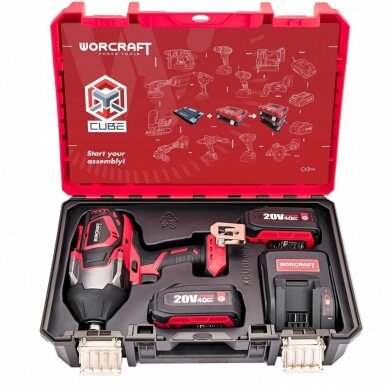 Akumuliatorinis smūginis veržliasukis 3/4'' 1800nm 20V LI-ION (XCUBE dėžė) 8