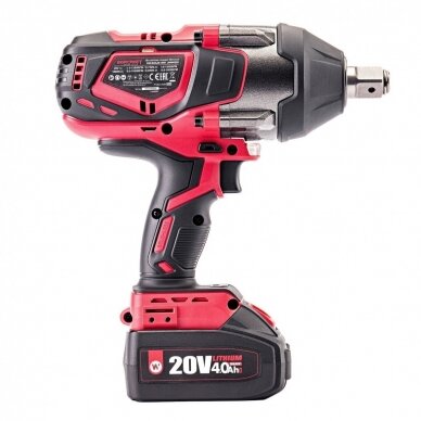 Akumuliatorinis smūginis veržliasukis 3/4'' 1800nm 20V LI-ION (XCUBE dėžė) 3