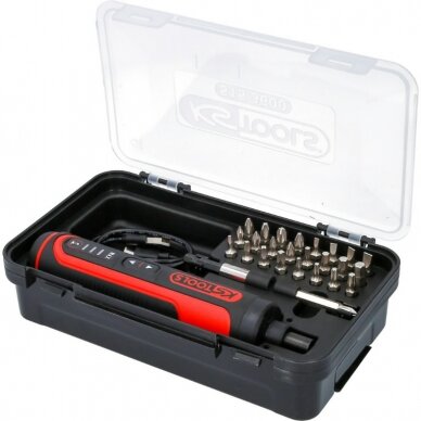 Akumuliatorinis suktuvas eMONSTER, komplektas su 1/4´´ antgaliais 27 vnt., KS Tools Akumuliatorinis suktuvas eMONSTER, komplektas su 1/4´´ antgaliais 27 vnt., KS Tools