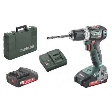 Akumuliatorinis suktuvas/gręžtuvas BS 18 L BL / 2X 2,0Ah METABO Akumuliatorinis suktuvas/gręžtuvas BS 18 L BL / 2X 2,0Ah METABO