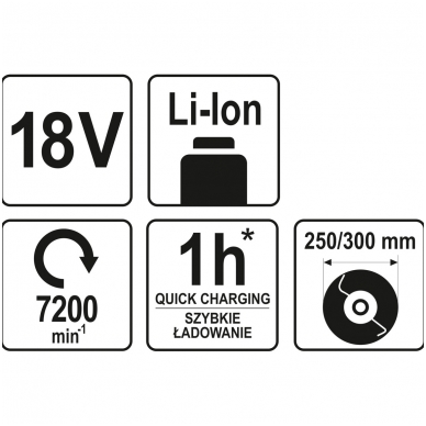 Akumuliatorinis trimeris 18V YATO YT-82831 5 Akumuliatorinis trimeris 18V YATO YT-82831 5