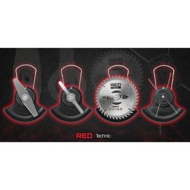 Akumuliatorinis trimeris su 2x2.0Ah baterijomis REDTECHNIC 16 Akumuliatorinis trimeris su 2x2.0Ah baterijomis REDTECHNIC 16