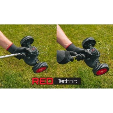 Akumuliatorinis trimeris su 2x2.0Ah baterijomis REDTECHNIC 10 Akumuliatorinis trimeris su 2x2.0Ah baterijomis REDTECHNIC 10
