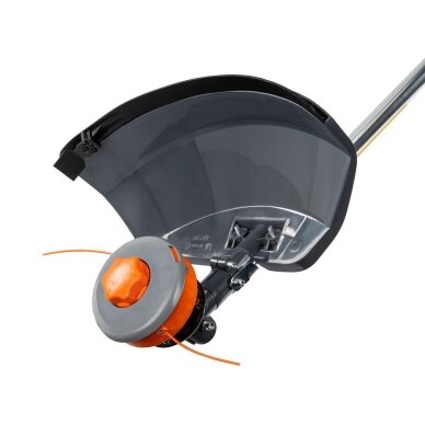 Akumuliatorinis Trimeris Žolei ir Krūmams 42V 38cm su 2x4.0Ah baterijomis Powermat 4 Akumuliatorinis Trimeris Žolei ir Krūmams 42V 38cm su 2x4.0Ah baterijomis Powermat 4