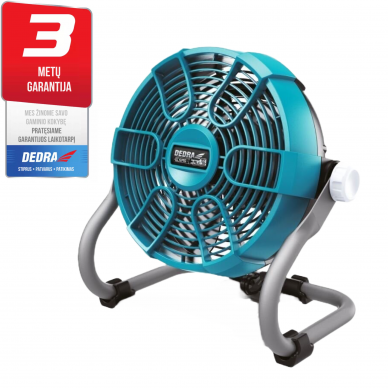 Akumuliatorinis ventiliatorius 18V DEDRA SAS+ALL (be akumuliatoriaus ir pakrovėjo) Akumuliatorinis ventiliatorius 18V DEDRA SAS+ALL (be akumuliatoriaus ir pakrovėjo)