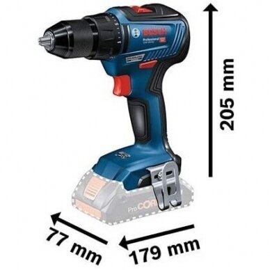 Akumuliatorinių bešepetėlinių įrankių rinkinys Bosch GDX 18V-200 + GSR 18V-55, 2x2.0Ah 1 Akumuliatorinių bešepetėlinių įrankių rinkinys Bosch GDX 18V-200 + GSR 18V-55, 2x2.0Ah 1