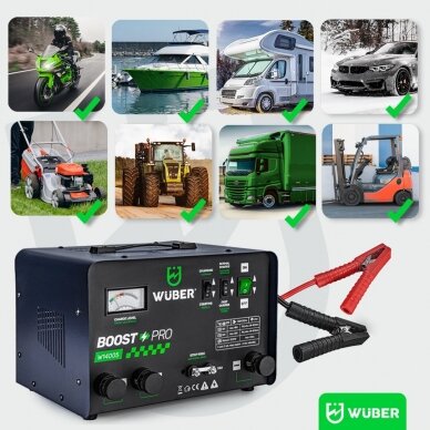 Akumuliatorių kroviklis su paleidimu (BOOST-START) 40A 12V/24V WUBER W14005 4 Akumuliatorių kroviklis su paleidimu (BOOST-START) 40A 12V/24V WUBER W14005 4