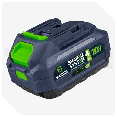Akumuliatorius WUBER Share+ System 20V 4.0 Ah Akumuliatorius WUBER Share+ System 20V 4.0 Ah