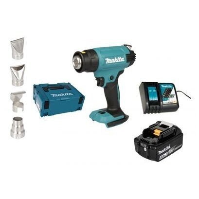 Akumuliatorinis karšto oro fenas Makita DHG181RT1J, 5,0Ah, 18V 150-550 °C Akumuliatorinis karšto oro fenas Makita DHG181RT1J, 5,0Ah, 18V 150-550 °C