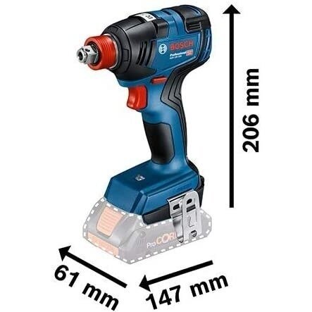 Akumuliatorinių bešepetėlinių įrankių rinkinys Bosch GDX 18V-200 + GSR 18V-55, 2x2.0Ah 2 Akumuliatorinių bešepetėlinių įrankių rinkinys Bosch GDX 18V-200 + GSR 18V-55, 2x2.0Ah 2