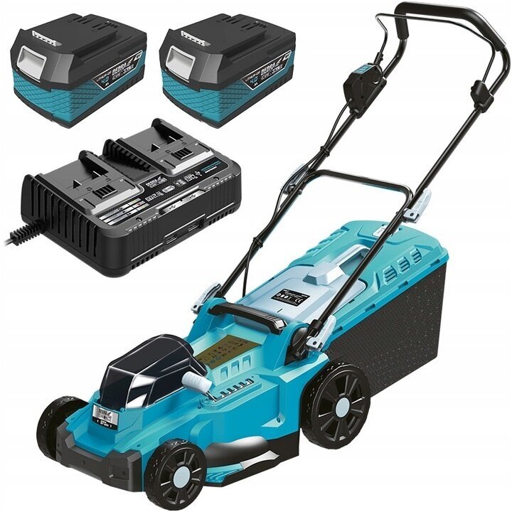 Akumuliatorinė žoliapjovė 2x18V DEDRA SAS+ALL 43cm su akumuliatoriais ir krovikliu 1 Akumuliatorinė žoliapjovė 2x18V DEDRA SAS+ALL 43cm su akumuliatoriais ir krovikliu 1
