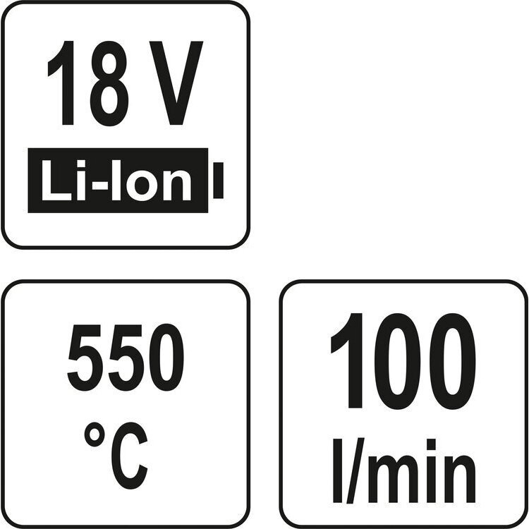 Akumuliatorinis fenas YATO YT-82285, 18V 7 Akumuliatorinis fenas YATO YT-82285, 18V 7
