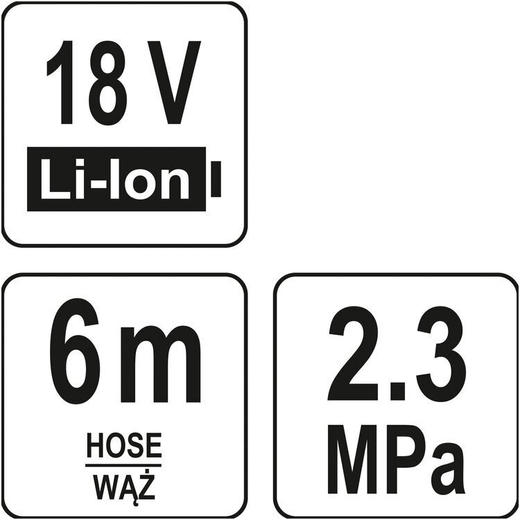 Akumuliatorinis plovimo putų pistoletas 18V 23 BAR (be akumuliatoriaus ir pakrovėjo) 6 Akumuliatorinis plovimo putų pistoletas 18V 23 BAR (be akumuliatoriaus ir pakrovėjo) 6