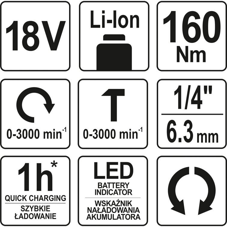 Akumuliatorinis smūginis suktukas 18V 5 Akumuliatorinis smūginis suktukas 18V 5