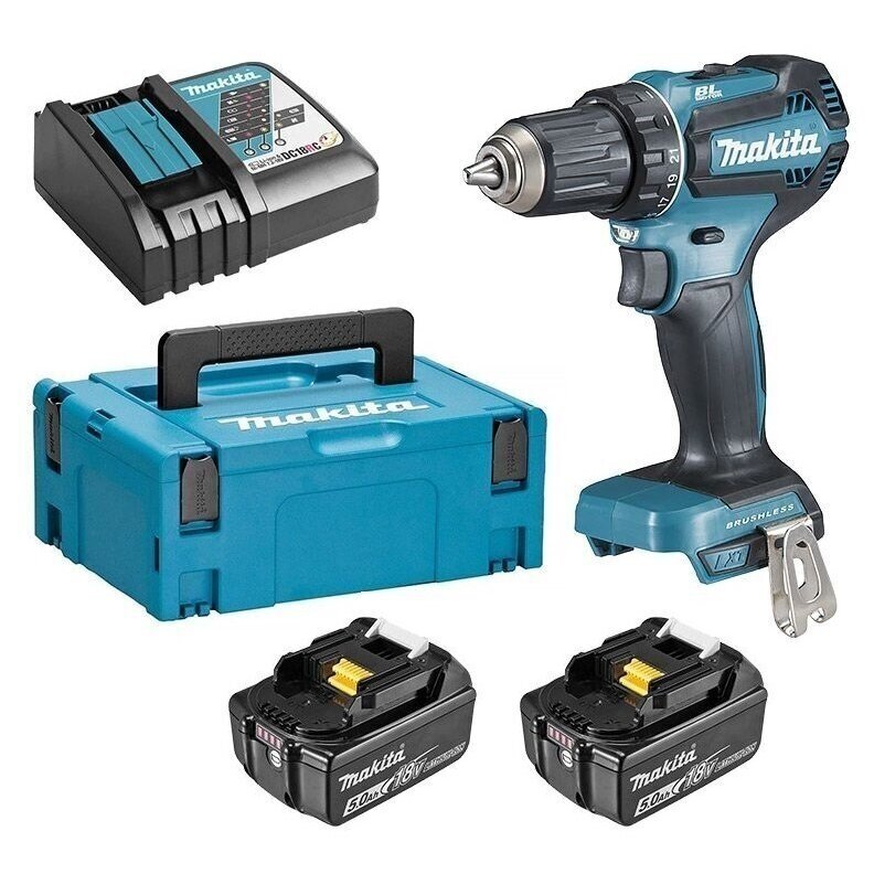Akumuliatorinis gręžtuvas Makita DDF485RTJ, 18V 2x5,0Ah Akumuliatorinis gręžtuvas Makita DDF485RTJ, 18V 2x5,0Ah