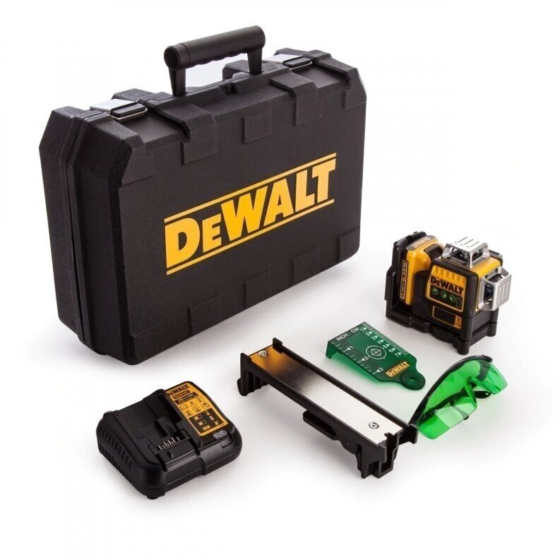 Akumuliatorinis lazerinis nivelyras žalias DEWALT DCE089D1G